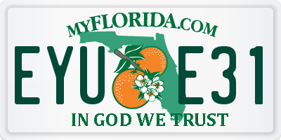 FL license plate EYUE31