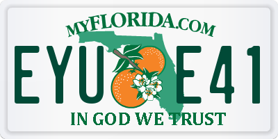 FL license plate EYUE41