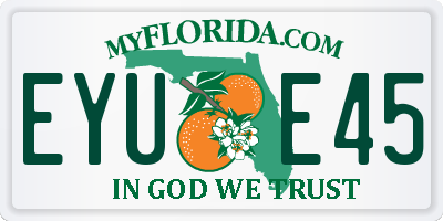 FL license plate EYUE45