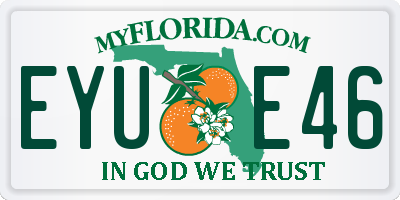 FL license plate EYUE46