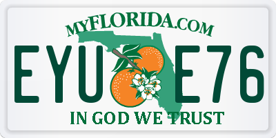 FL license plate EYUE76