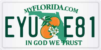 FL license plate EYUE81