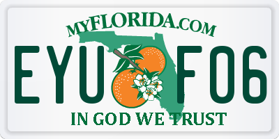 FL license plate EYUF06