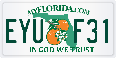 FL license plate EYUF31
