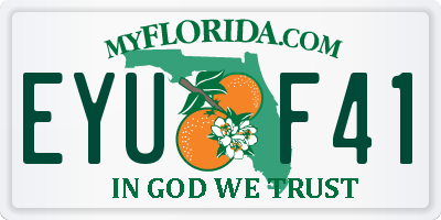 FL license plate EYUF41