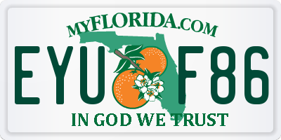 FL license plate EYUF86