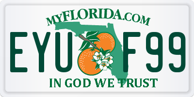 FL license plate EYUF99