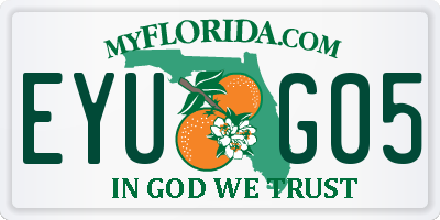 FL license plate EYUG05