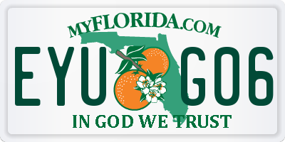FL license plate EYUG06