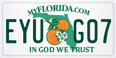 FL license plate EYUG07