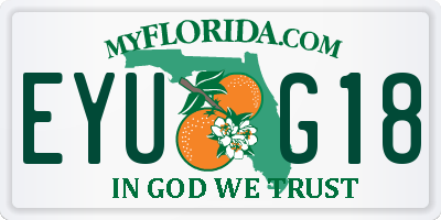 FL license plate EYUG18