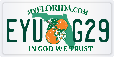 FL license plate EYUG29