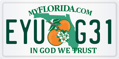 FL license plate EYUG31