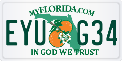 FL license plate EYUG34