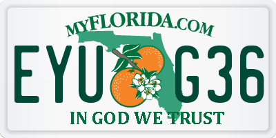 FL license plate EYUG36