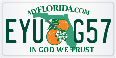 FL license plate EYUG57