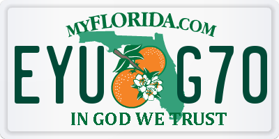 FL license plate EYUG70