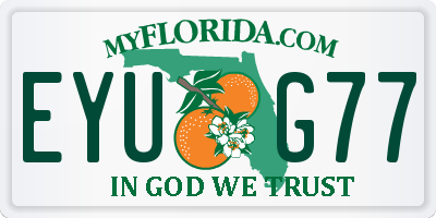 FL license plate EYUG77