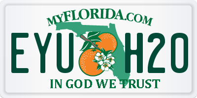 FL license plate EYUH20