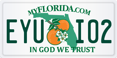 FL license plate EYUI02