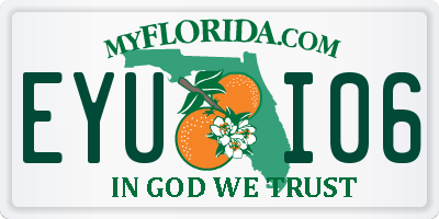 FL license plate EYUI06