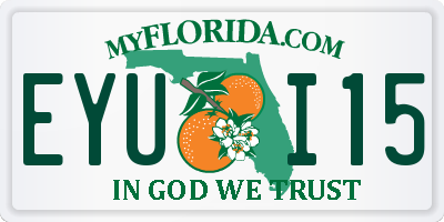 FL license plate EYUI15