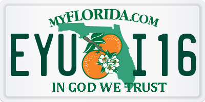 FL license plate EYUI16