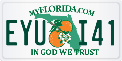 FL license plate EYUI41