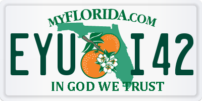FL license plate EYUI42