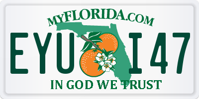 FL license plate EYUI47