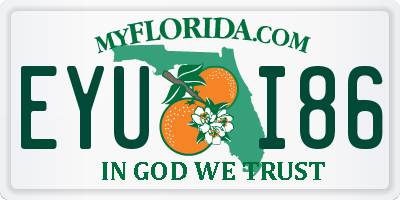 FL license plate EYUI86