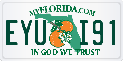 FL license plate EYUI91