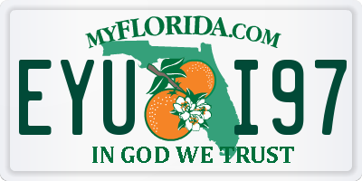 FL license plate EYUI97