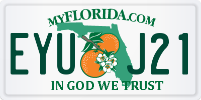 FL license plate EYUJ21