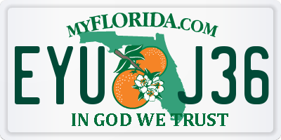 FL license plate EYUJ36