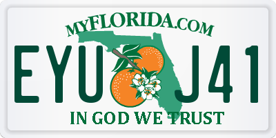 FL license plate EYUJ41