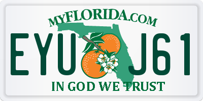 FL license plate EYUJ61
