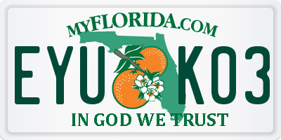 FL license plate EYUK03