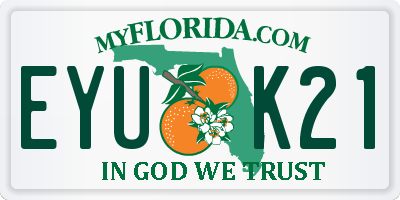 FL license plate EYUK21