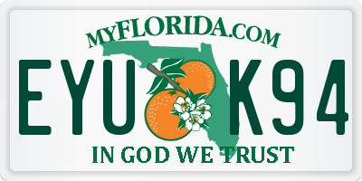 FL license plate EYUK94