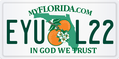 FL license plate EYUL22