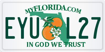 FL license plate EYUL27