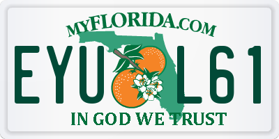 FL license plate EYUL61