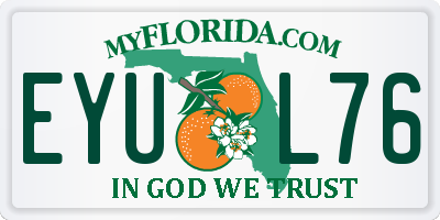 FL license plate EYUL76