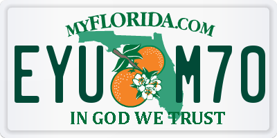 FL license plate EYUM70