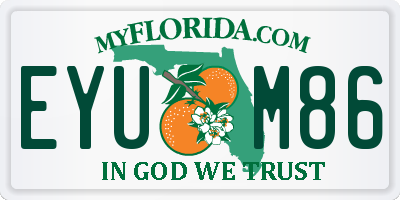 FL license plate EYUM86