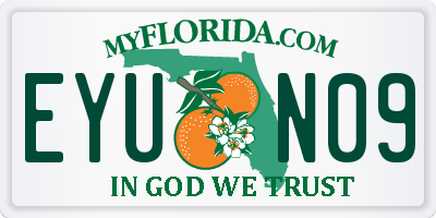 FL license plate EYUN09