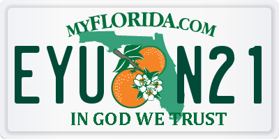 FL license plate EYUN21