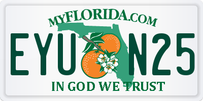 FL license plate EYUN25