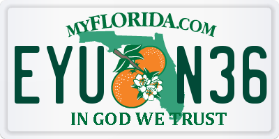 FL license plate EYUN36